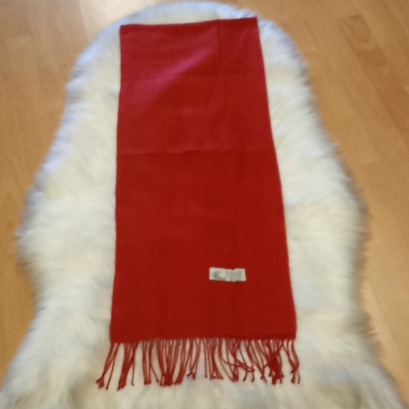 Red Pashmina Cashmere Feel Winter Scarf - Picture 8 of 15